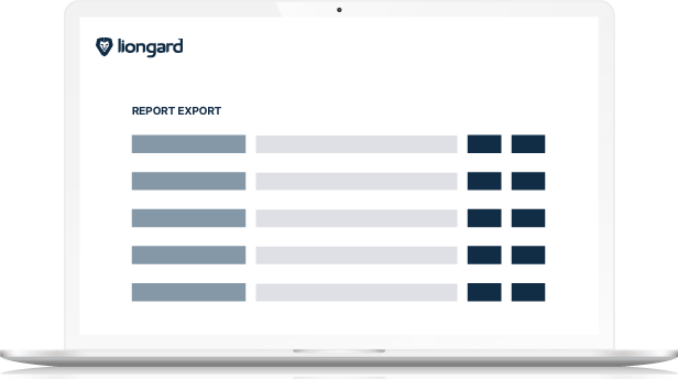 Abstract image representing Liongard's reporting user interface on a laptop screen.