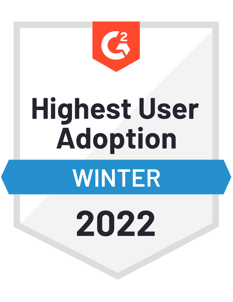 G2 Highest User Adoption - Winter 2022